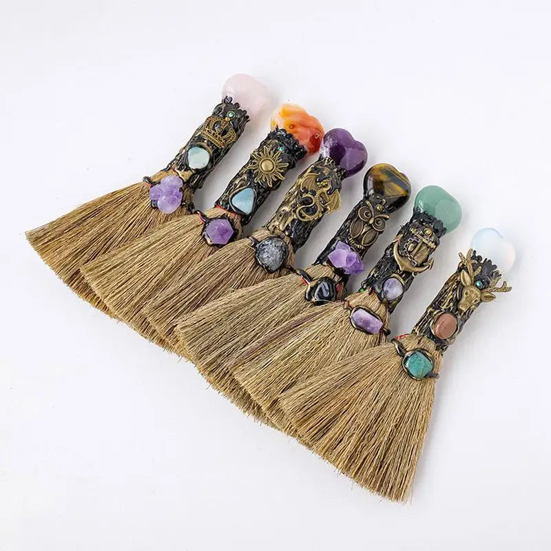 Natural Crystal Smudging Broom