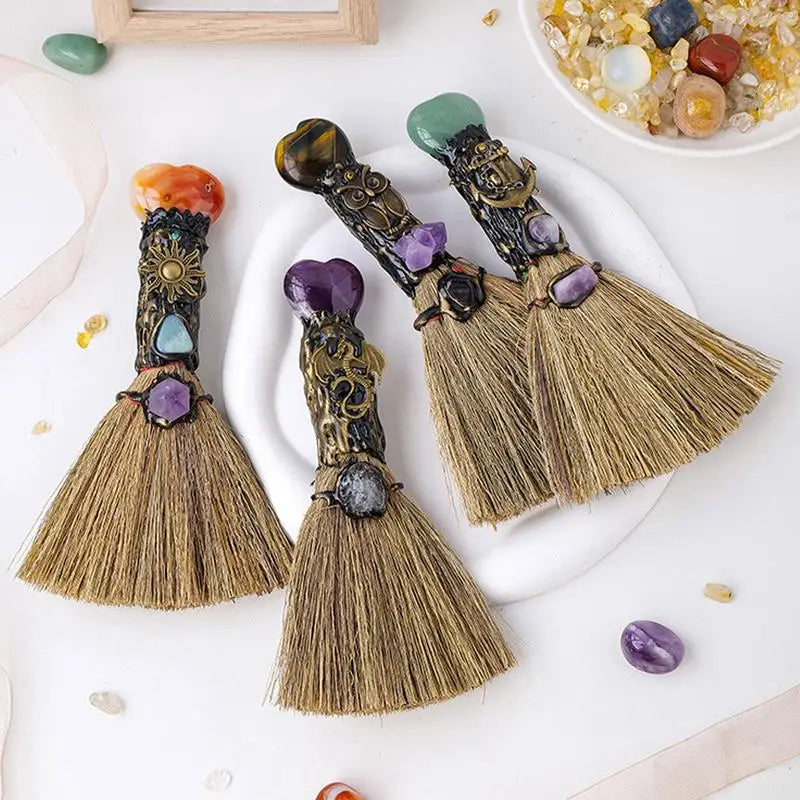 Natural Crystal Smudging Broom