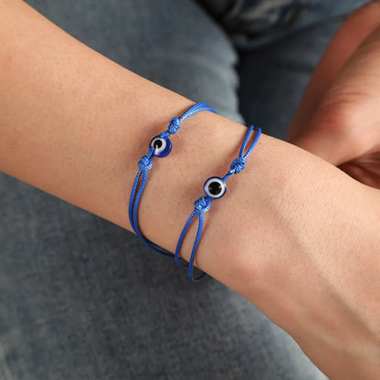 2Pcs Evil Eye Woven Lucky Bracelet