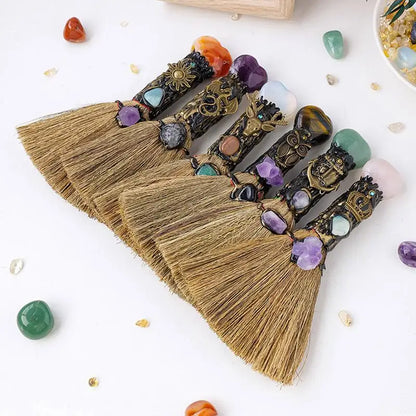 Natural Crystal Smudging Broom