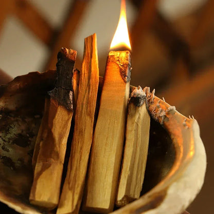 Varitas de incienso natural de Palo Santo, tiras de madera para difuminar