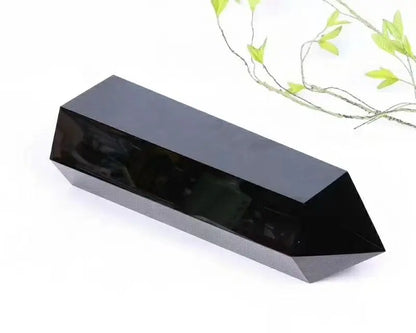 1PC Natural Obsidian Wand Healing Crystal Hexagonal Column