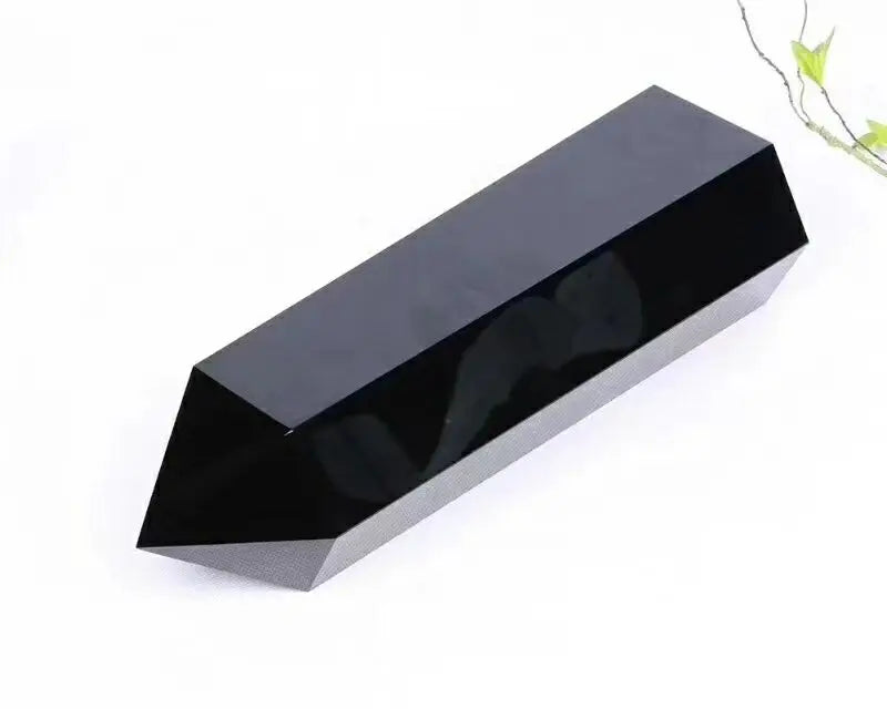 1PC Natural Obsidian Wand Healing Crystal Hexagonal Column